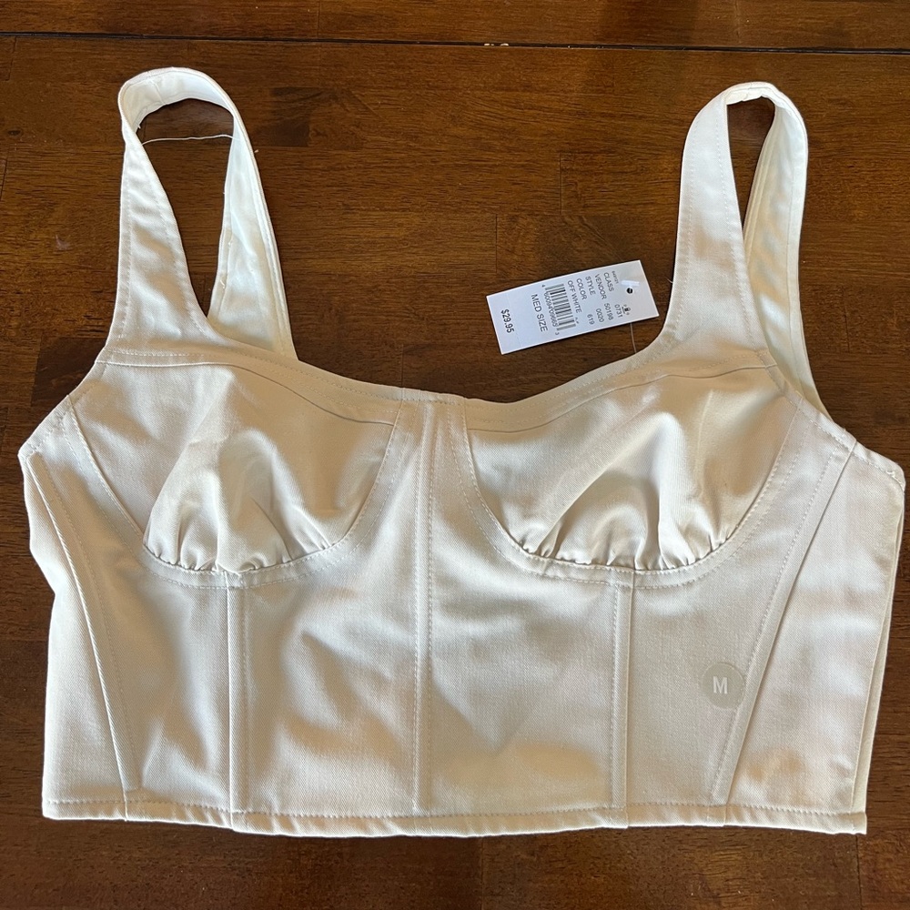 Pacsun white bustier crop top. Brand new with tags.
